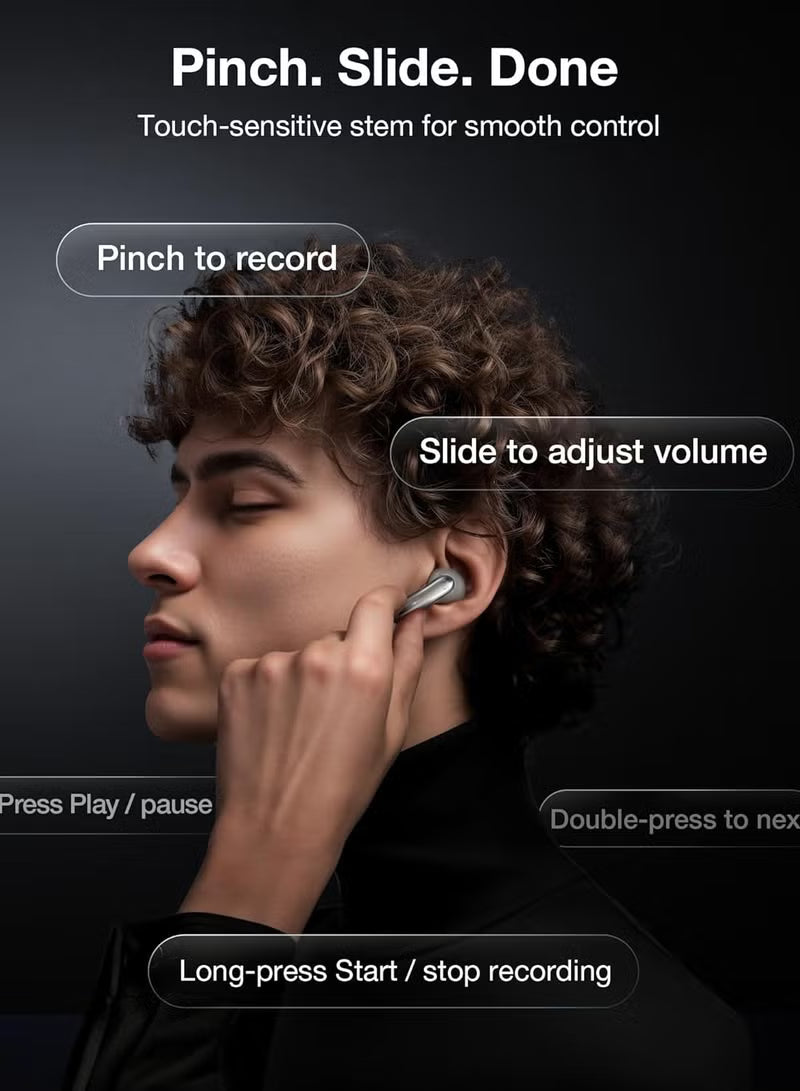 Viaim RecDot Wireless AI Conference Earbuds with Live Transcription | Silver