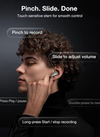 Viaim RecDot Wireless AI Conference Earbuds with Live Transcription | Silver