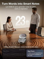 Viaim RecDot Wireless AI Conference Earbuds with Live Transcription | Silver