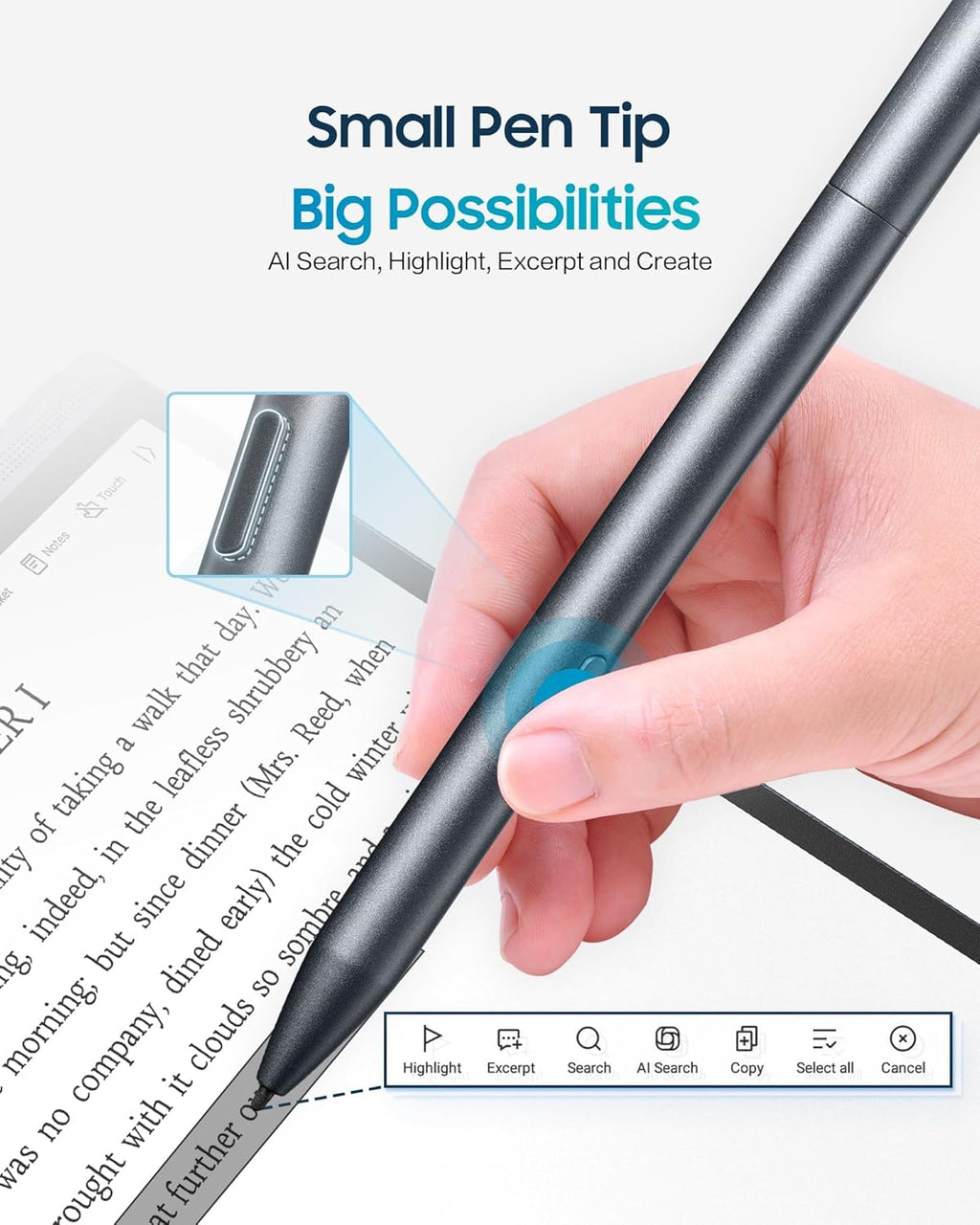 AINOTE Air 2 Ink Tablet with Stylus Pen, Voice-to-Text, Language Translation, Android System, Camera, WiFi & Bluetooth for Note Taking & Writing
